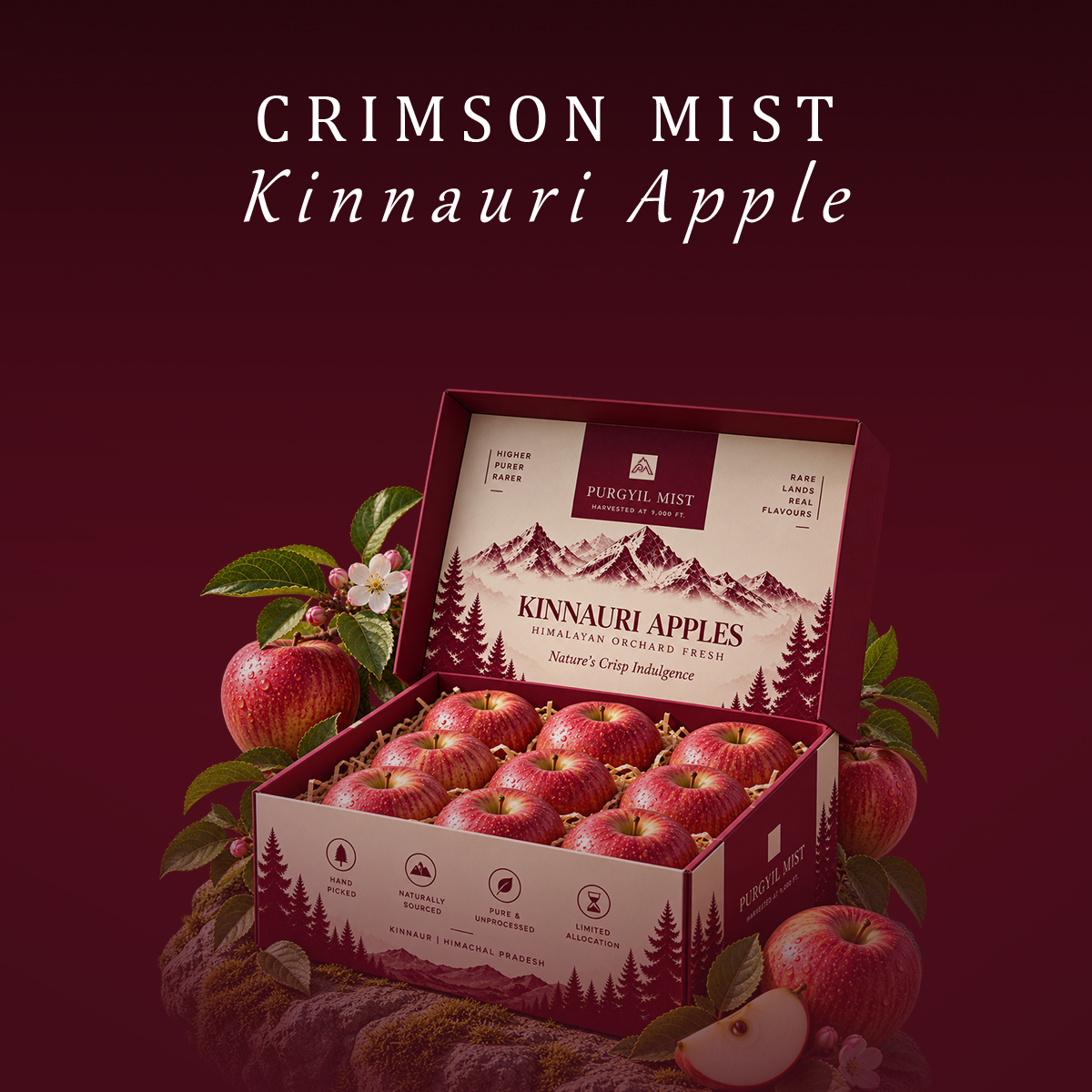 CRIMSON & GOLDEN MIST Kinnauri Apples
